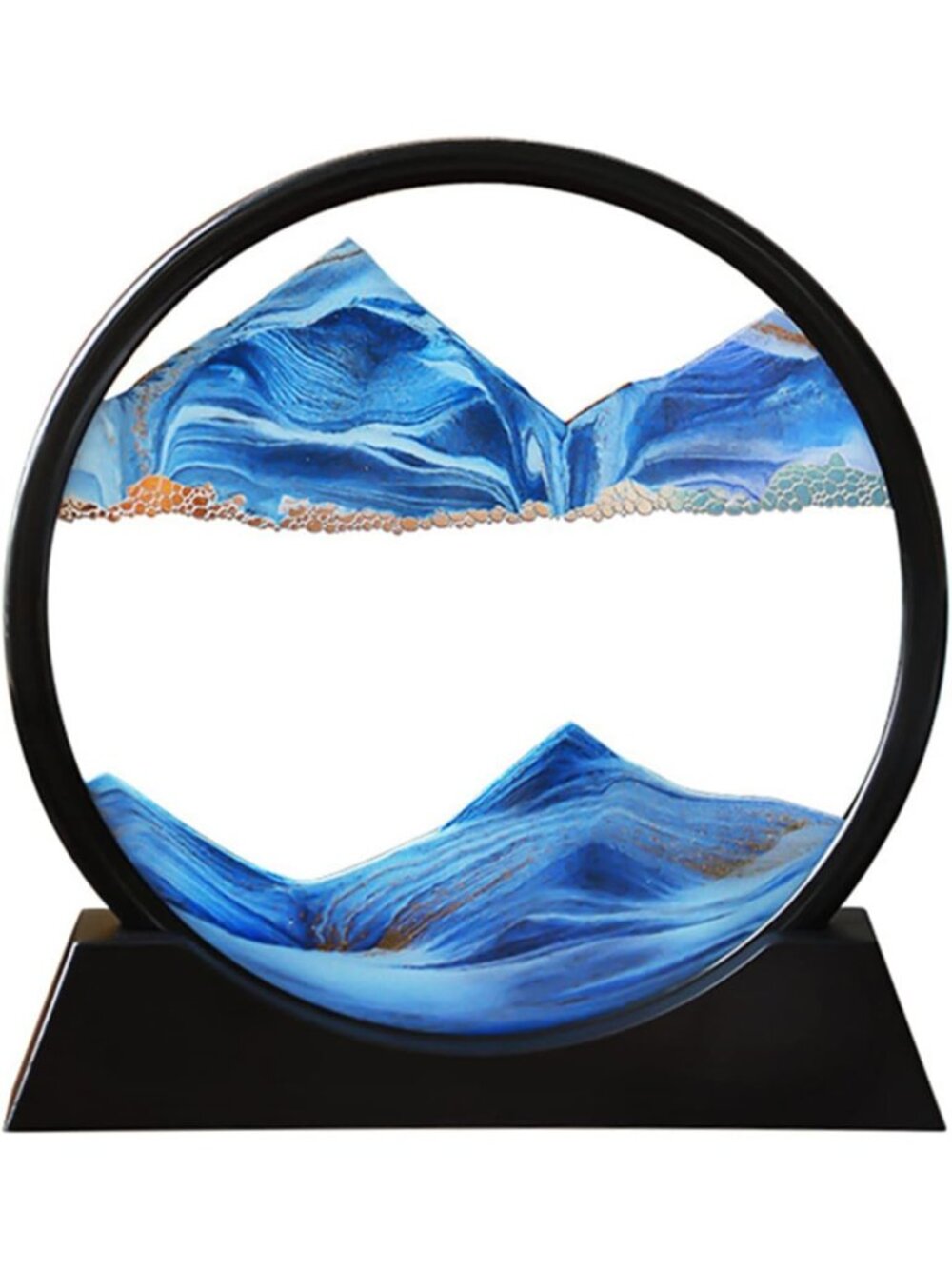 Dynamic 3D Moving Sand Art Picture - Relaxing Deep Sea Landscape Decor